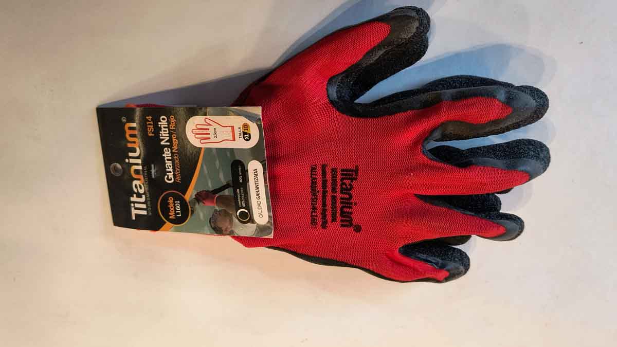 Guantes de nitrilo reforzado T/8