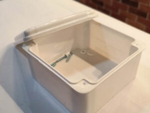 Caja plastica 10*10 sobreponer blanca camaras hermetica IP65
