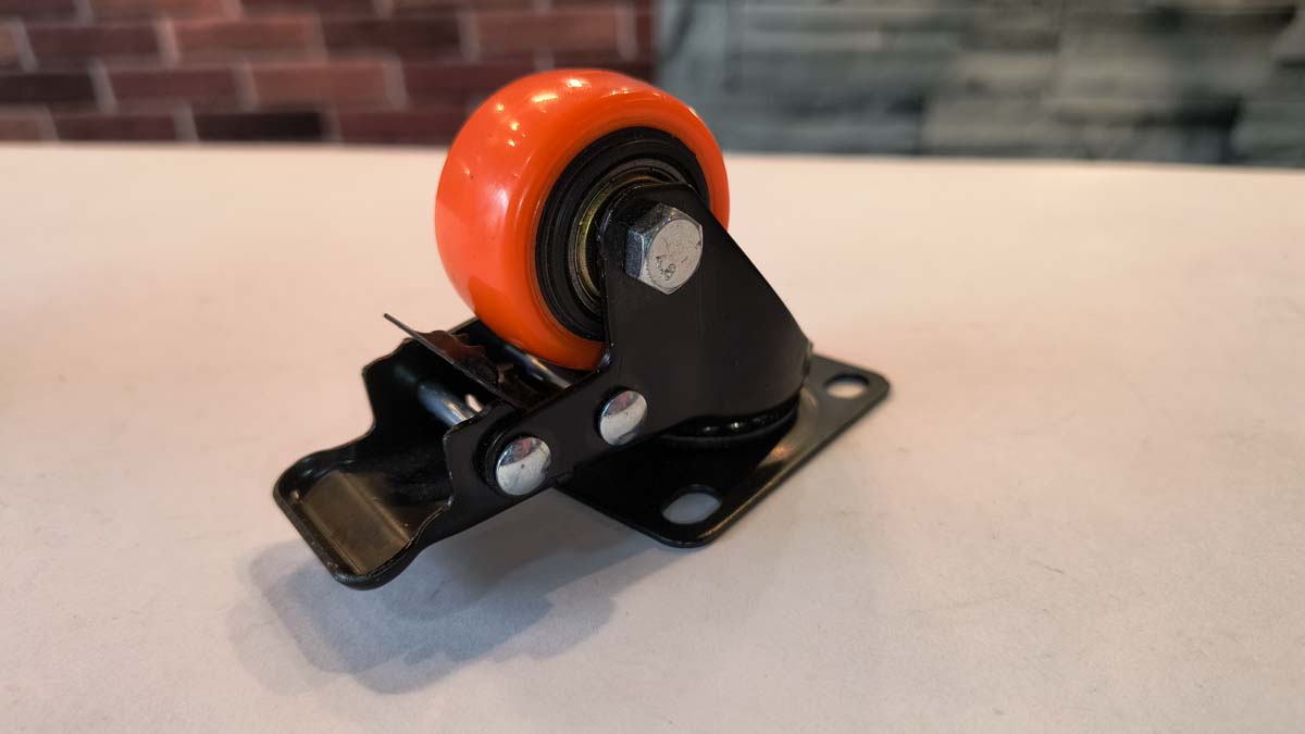 Rodachina 1.1/2" con freno naranja - Imagen 3