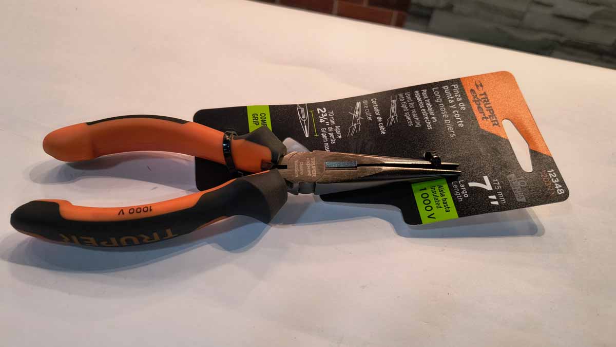 Alicate pinza de punta 7" 1000V - Imagen 2
