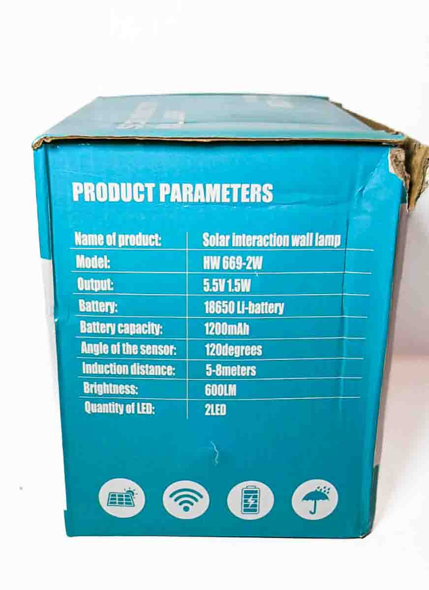 Aplique solar de pared 2 bombillo calida 28W - Imagen 3