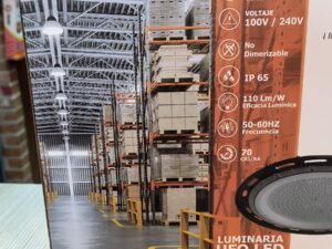 Lampara 100W led industrial tipo ufo colgante