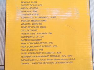 Lampara solar 60W 6500K alumbrado publico